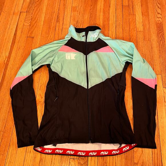 Podium Wear Jacket Womens XXS Team Performance Running Black Green - Picture 1 of 8